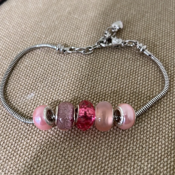 Charming Pink & SilverTone Bracelet Handmade by Me - Picture 3 of 5